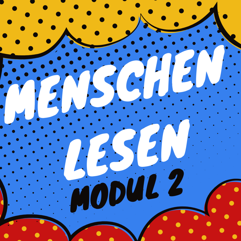 Menschen lesen Modul 2 - in Comic Art mit vielen Punkten
