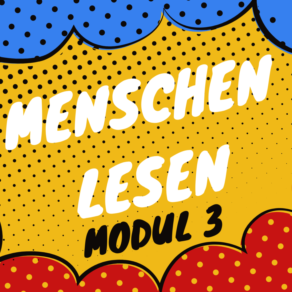 Menschen lesen Modul 3 - in Comic Art mit vielen Punkten