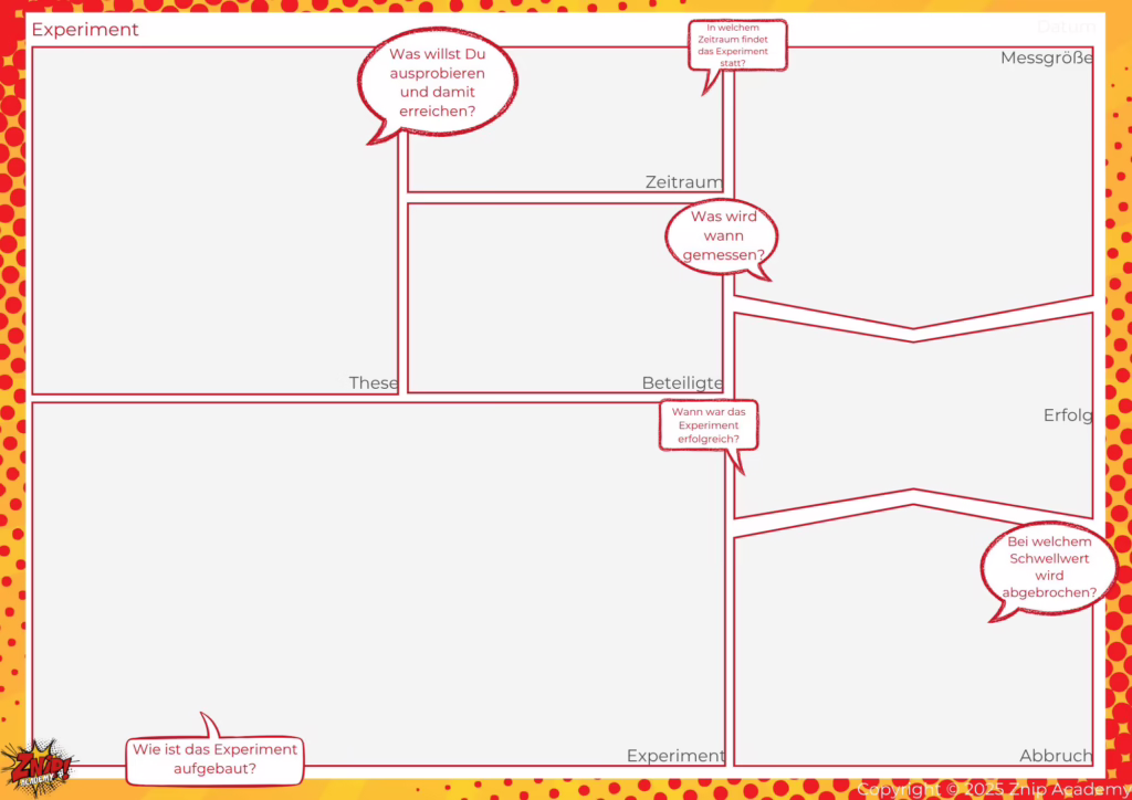 leeres Experimente Template