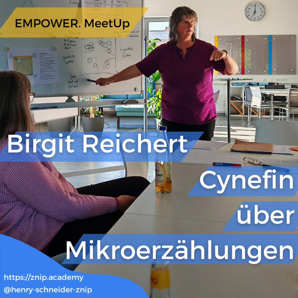 Birgit Reichert zeigt uns den Aufbau des Cynefin-Modells