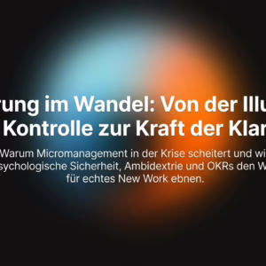 Klarheit über Kontrolle - Führungskräfte im Neben zwischen Kontrolle und Ambiguität